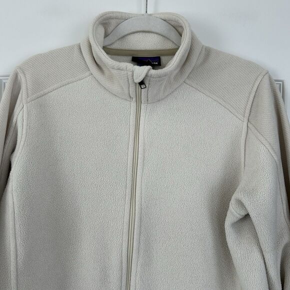 Patagonia Simple Synchilla Fleece Full Zip Jacket Womens Size Large Ivory READ - Picture 5 of 10